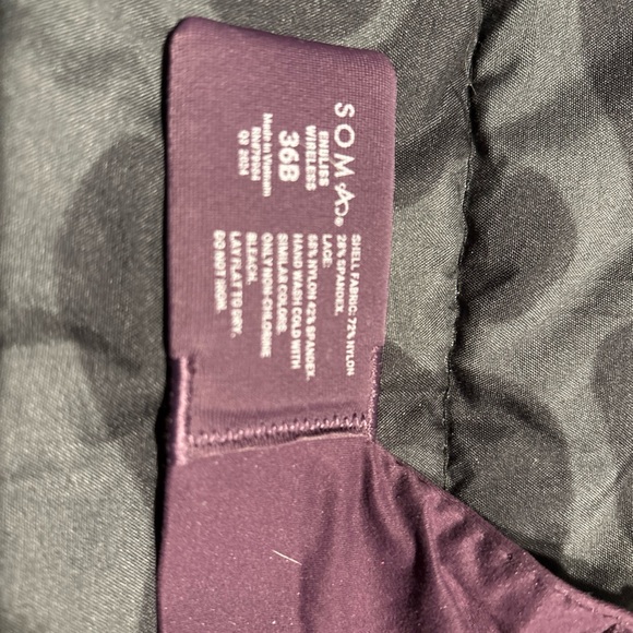 NWOT Soma Enbliss Wireless Support Lace Bra 36B - Picture 3 of 3